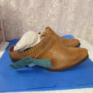 Womens Roper Ada Snip Toe Burnished Leather Mules Size 11 New